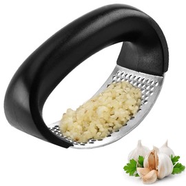 Manual Garlic Press - Garlic and Vegetable Crusher for Kitchen | Garlic Press - Practical Kitchen Utensil | Chopper - Press - Crusher | Stainless