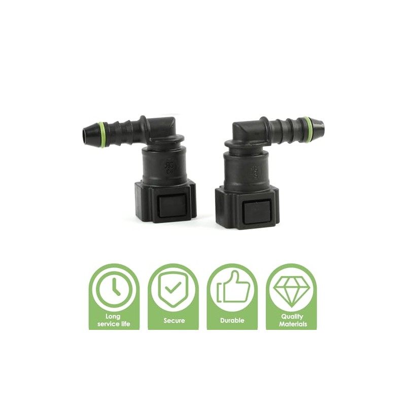 2 Pcs Fuel Quick Coupler Fuel Quick Connector 90 Degree