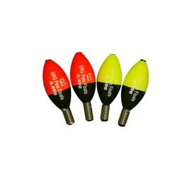 SRG Pole Floats Jigger Floats Pack of 4 (2 x 0.4 Red Tip / 2 x 0.4g Yellow Tip)