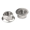 M6 Flange Lock Nuts Stainless 18-8 (304) Serrated Flange Nuts,