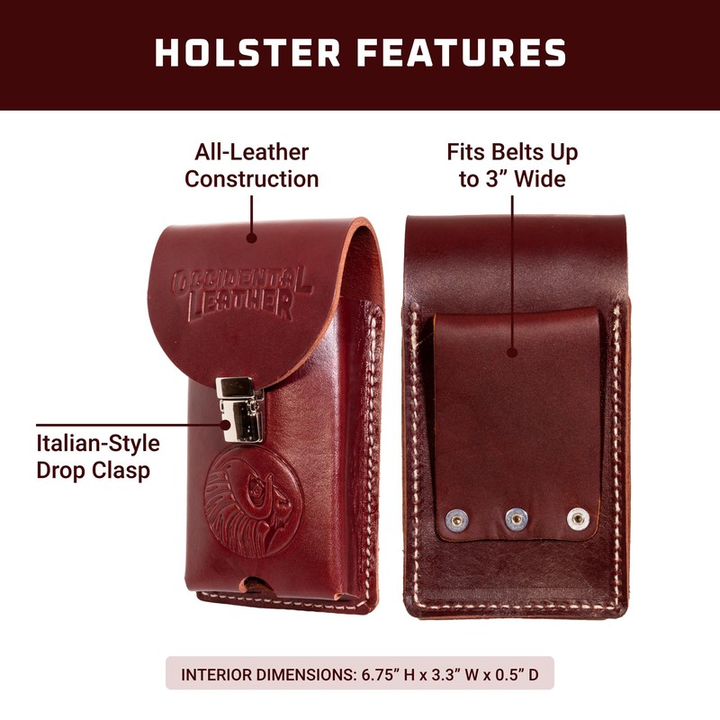 Occidental Leather XL Leather Phone Holster - Fits Up to
