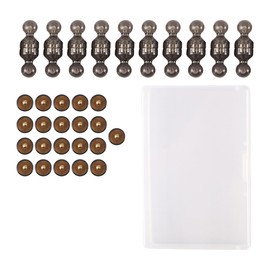 Enwye 20 Sets Magnetic Push Pins and 20 Sets Flat Tacks, Magnetic Hooks for Hanging Posters, Pictures, Home Office, School Supplies