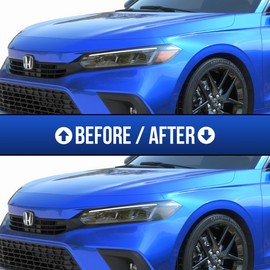 Amber Delete Headlight Tint Compatible with 2022-2025 Honda Civic