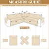 ALIECOM Corner Sectional Couch Covers L Shape Sofa Covers Washable