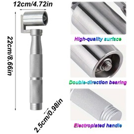 Stainless Steel Wallpaper Seam Roller 40 mm Pressure Roller Laminating Roller Manual Edge Roller Flat Printing Roller Handmade Leather Rolling Press Edge Roller Wallpaper Press Roller with Aluminium