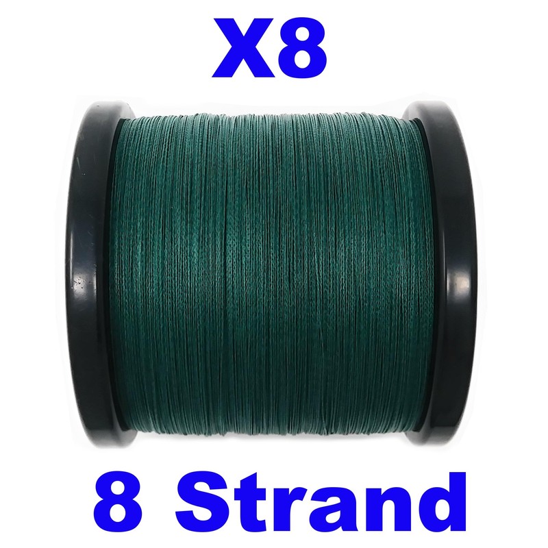 Reaction Tackle Braided Fishing Line - 8 Strand Moss Green