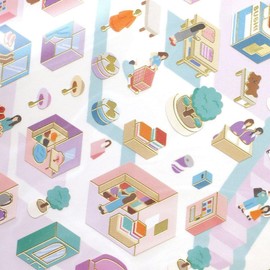 HAKONIWA/Hakoniwa Diary Sticker [Shopping Mall] Cute 208005