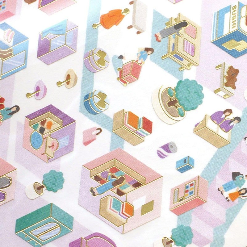 HAKONIWA/Hakoniwa Diary Sticker [Shopping Mall] Cute 208005