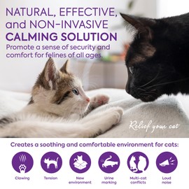 TopSum Cat Pheromones Calming Diffuser: Premium Pheromone Diffuser for Cats - Cat Pheromones Diffuser - Cat Calming Diffuser - Cat Calming Pheromone Diffuser, 3 Pack (Purple)