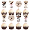 Ercadio 28 Pack Martini Party Cupcake Toppers Picks Coffee Espresso