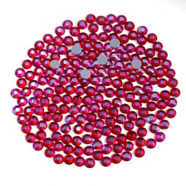 3000PCS Hotfix Rhinestones Bulk, Red AB Rhinestones for Crafts Clothes, Hotfix Crystals DIY Decoration, Siam AB, SS16, 3.8-4.0mm