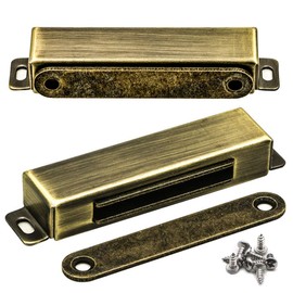 Magnetic Door Catch, Heavy Duty Magnet Latch Cabinet Catches for Cabinets Shutter Closet Furniture Door, Stainless Steel 70 lbs Bronze (2 Pack