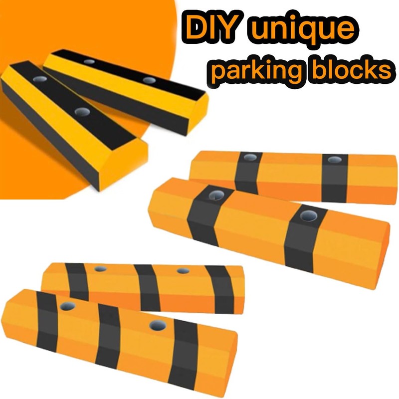 Parking Block Concrete Molds, Reusable Parking Curb Cement Molds for