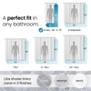 LiBa PEVA 8G Bathroom Small Shower Stall Curtain Liner, 36"