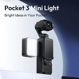 ULANZI LM001 Magnetic Mini Light for DJI Osmo Pocket 3, 580OK, CRI ≥95, IPX4 Water Resistance, Brightness 3 Levels Adjustable