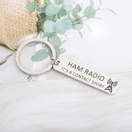 OKEYCH Ham Radio Operator Gift Ham Radio It’s A Contact Sport Keychain Hams Radio Jewelry (Ham Radio Keychain)