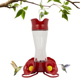 Perky-Pet 203CPBN Glass Hummingbird Feeder for Outdoors with Perches, Ant Moat, Bee Guards - Pack of 1