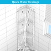 HuggieGems 4 Tier Floor Standing Corner Shower Caddy Organizer Shelf
