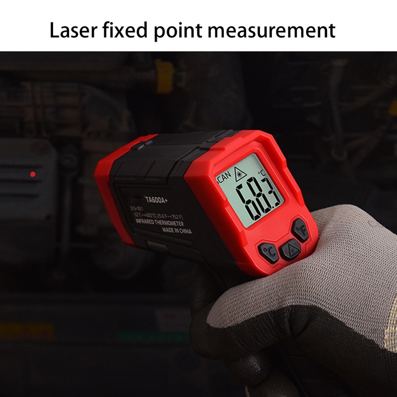 Infrared Temperature Meter High Accuracy Quick Response Data Locking Backlit