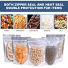 NexLevVac 50 Pack Resealable Reusable Mylar Bags Stand Up Zipper