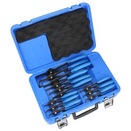 QWORK 12 Piece Versatile Retaining Snap Ring Pliers Set, Heavy-Duty Chrome-Moly Steel