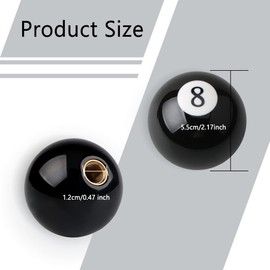 ASUBHA 8 Ball Billiard Round Manual Gear Shift Lever, Universal Shifter Knob with 3 Adapters, Fit for Manual Car M8*1.25, M10*1.25, M10*1.5, M12*1.25