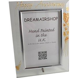 35th Wedding (Coral) Anniversary Photo Frame (P) (4x6) Flower