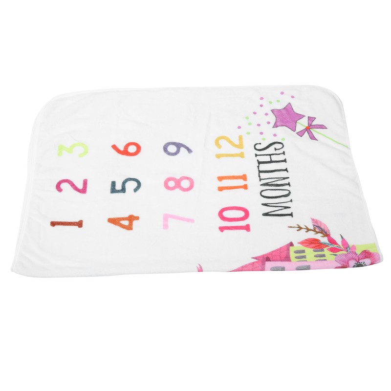 Infant Monthly Milestone Blankets Unisex Soft Month Blanket Photo Background