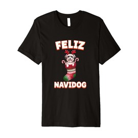 Feliz Navidog Christmas Dog Sock Havanese Premium T-Shirt