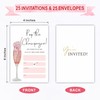 DYIRBIIY 25 Bridal Shower Invitation With Envelopes - Pop The