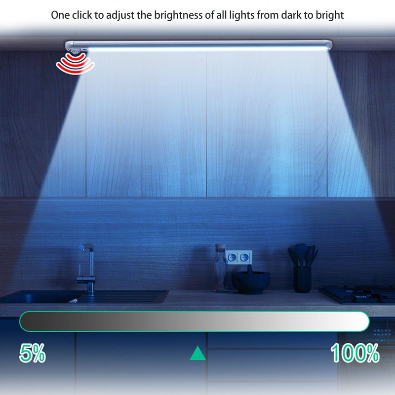 LED Human Sensing Cabinet Light USB 3 Color Temperature Strip