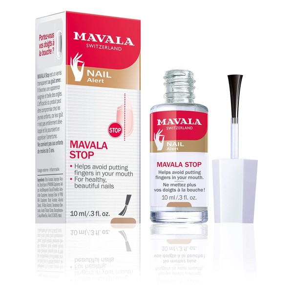 Mavala Stop Deterrent Nail Polish Treatment | Nail Care to Help Stop Putting Fingers In Your Mouth | Bitter Taste | Easy Application | For Ages 3+ | 0.3 Fl Oz