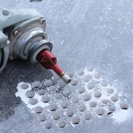 Vearter 4'' Dry Diamond Core Drill Bit, Diamomd Hole Saw with 5/8-11'' Thread for Porcelain Ceramic Tile Marble Concrete Masonry (100mm)