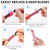 4 Pack Box Cutter Knife, 3-rd Gen Utility Knives, Razor