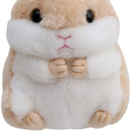 Zhhuoc Cute Khaki Plush Hamster Keychain Plush Toy Keychain Charms Wallet Backpack Handbag Charms Automobile Keychains Automotive Trim Women's Key Rings and Keychains Automobile