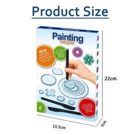 KEUGT Spiral Designer, 26-Piece Multifunctional Spirograph Drawing Tool, Drawing Toy Set, Colourful Spiral Pictures Sign Set, Creative Drawing Set for Adults and Children, Painting Stencils