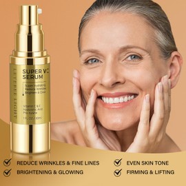 Super Vitamin C Serum with Hyaluronic Acid: Vitamin C Serum for Mature Skin (15 Grams)