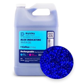 Dry & Dry [7.5 LBS] Blue Indicating Silica Gel Beads(Industry Standard 3-5 mm) - Reusable Desiccant Beads Silica Beads(Blue to Pink)