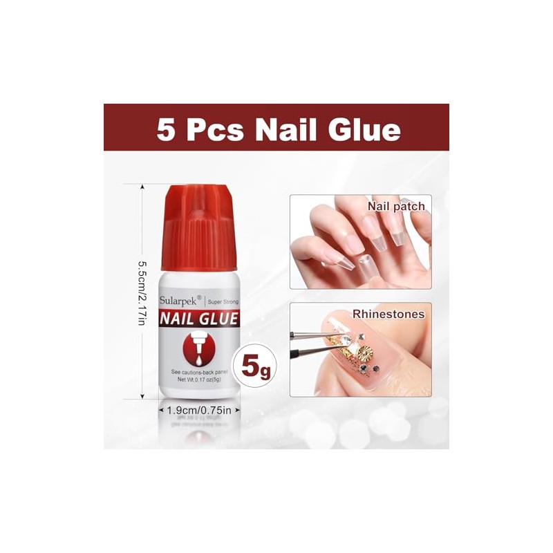 Sularpek Pack of 5 5 g Nail Glue, Nail Glue,