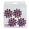 Fennco Styles Rhinestone Crystal Flower Napkin Rings Wedding Holiday Table