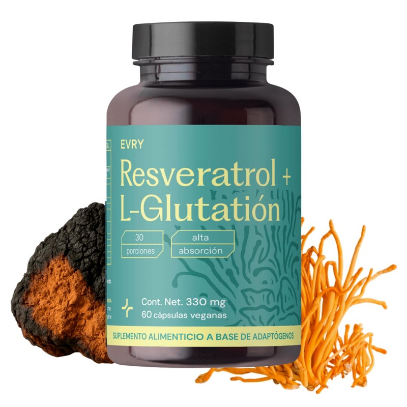 Resveratrol y Glutatión - Mezcla de Antioxidantes, Vitalidad y Energía