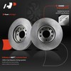 A-Premium 11.22 inch (285mm) Front Vented Disc Brake Rotors Compatible