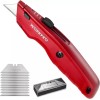 WORKPRO Premium Utility Knife Red Black Blue with 10 Extra