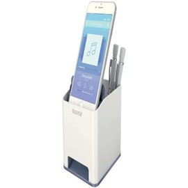 Leitz Wow Sound Pen Holder with Sound Amplification Function, White