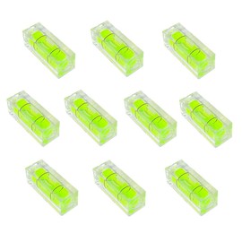 ZUJHPYMI 10Pcs Small Bubble Level 10x10x29mm Mini Square Bubble Spirit Levels Precision Measuring Layout Tools (10x10x29mm, Non-Magnetic)