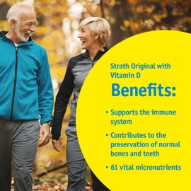 Strath Strath Plus Vitamin D Liquid - Naturally Fermented Vitamin Food Supplement with Fermented Herbal Yeast & Vitamin D (250ml)