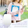 TREASO Travel Makeup Mirror, Portable Mirror with 3 Adjustable Light