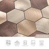 Miscasa Hexagon Peel and Stick Backsplah Tile, Brown Self Adhesive