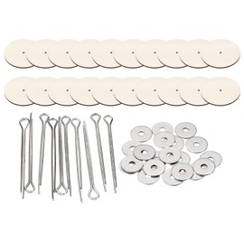 PATIKIL 55mm Doll Joints, 20 Set Removable Cotter Pin Joints Connector and Fiberboard Tray for Bear Limbs Making Head Joints DIY Crafts Accessories