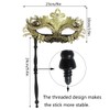 WILOVCOS Womens Masquerade Mask with Stick, Handheld Mardi Gras Mask,Venetian